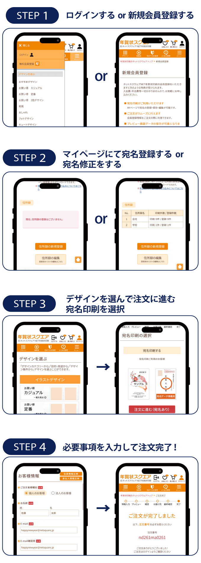 宛名注文ステップ