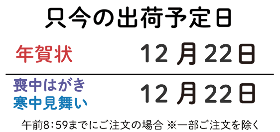 ご注文の出荷予定日