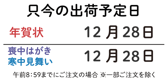 ご注文の出荷予定日